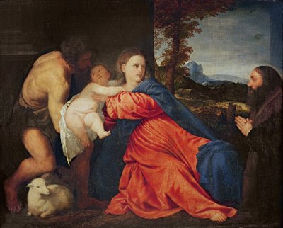 Vergine e Bambino con San Giovanni Battista e Donatore da Tiziano Vecelli